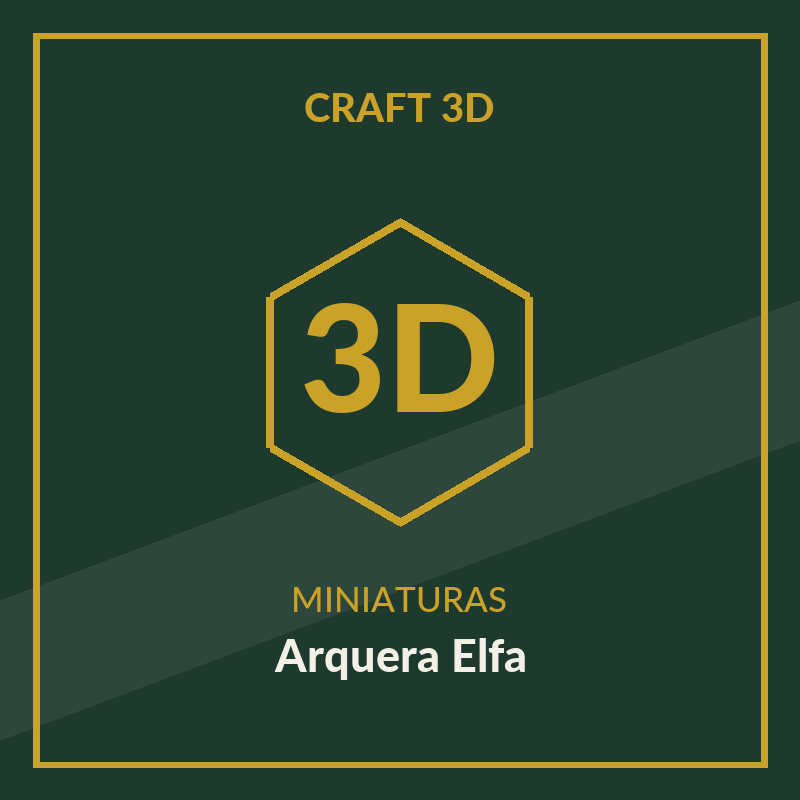 Miniatura 3D — Arquera Elfa